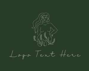 Green - Natural Beauty Model logo design