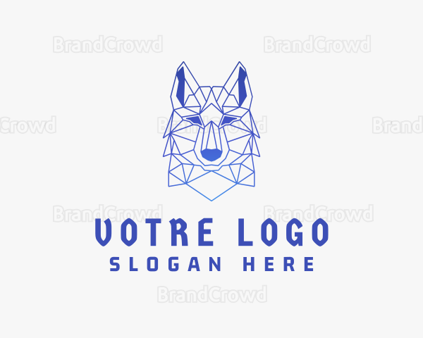 Geometric Wolf Gaming Logo