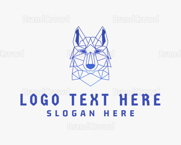 Geometric Wolf Gaming Logo