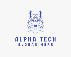 Alpha - Geometric Wolf Gaming logo design