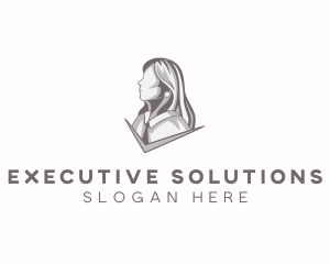 Female Recruitment Executive logo design