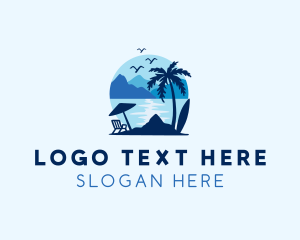 Tropical - Summer Beach Resort logo design