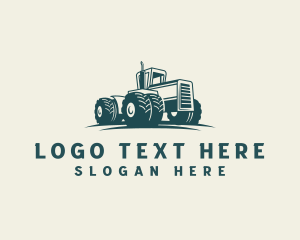 Crop - Tractor Farming Harvest logo design