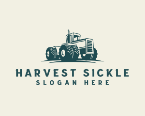 Tractor Farming Harvest logo design