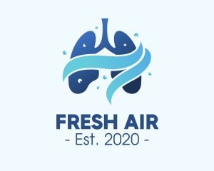 Breathe - Clean Respiratory Lungs logo design
