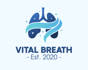 Lung - Clean Respiratory Lungs logo design