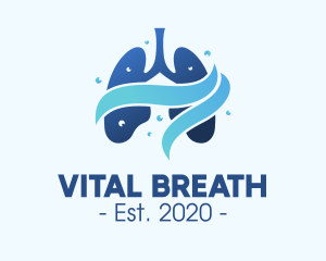 Clean Respiratory Lungs logo design