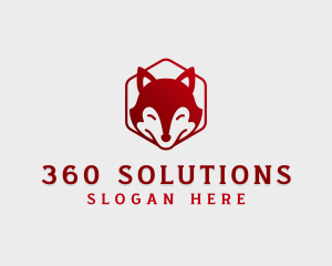 Wild Fox Hexagon logo design