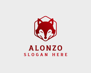 Wild Fox Hexagon logo design