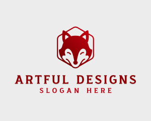 Wild Fox Hexagon logo design