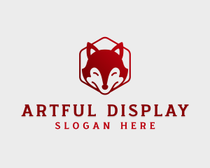 Wild Fox Hexagon logo design