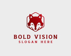 Wild Fox Hexagon logo design