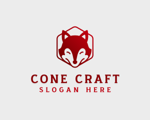 Wild Fox Hexagon logo design