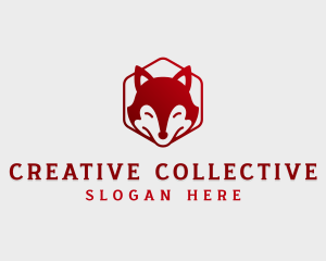 Wild Fox Hexagon logo design