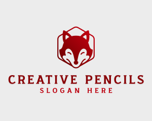 Wild Fox Hexagon logo design