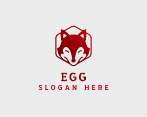 Wild Fox Hexagon logo design