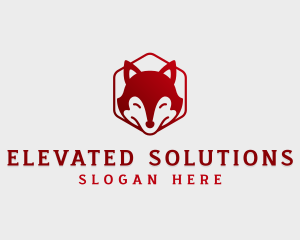 Wild Fox Hexagon logo design