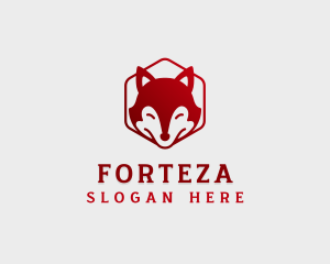 Wild Fox Hexagon logo design