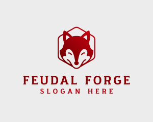 Wild Fox Hexagon logo design