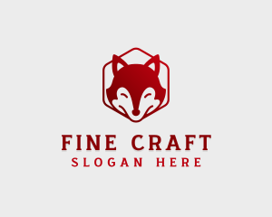 Wild Fox Hexagon logo design