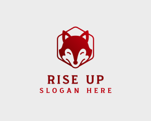 Wild Fox Hexagon logo design