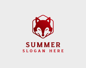 Wild Fox Hexagon logo design