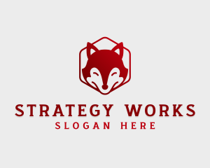 Wild Fox Hexagon logo design