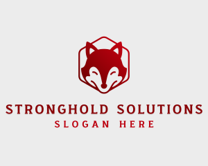 Wild Fox Hexagon logo design