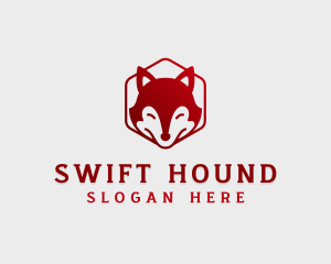 Wild Fox Hexagon logo design