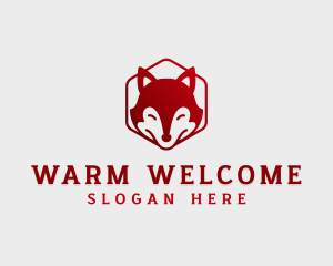 Wild Fox Hexagon logo design