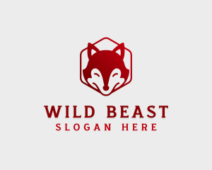 Wild Fox Hexagon logo design