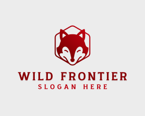 Wild Fox Hexagon logo design