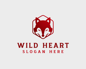 Wild Fox Hexagon logo design