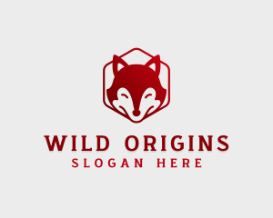 Wild Fox Hexagon logo design