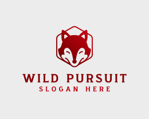 Wild Fox Hexagon logo design