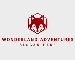 Wild Fox Hexagon logo design