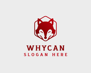 Wild Fox Hexagon logo design