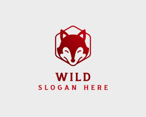 Wild Fox Hexagon logo design