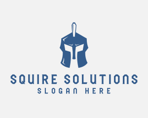Squire - Spartan Armored Warrior logo design