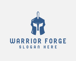 Spartan Armored Warrior logo design