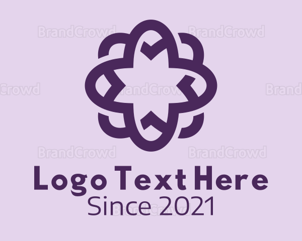 Violet Flower Massage Logo