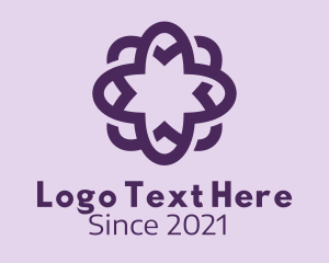 Massage - Violet Flower Massage logo design