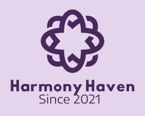 Flower Shop - Violet Flower Massage logo design