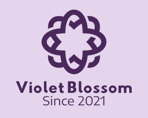 Violet Flower Massage logo design