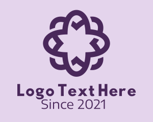 Yoga - Violet Flower Massage logo design