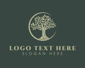 Land - Eco Natural Tree logo design