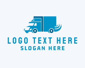 Forwarding - Freight Transportation Truck logo design