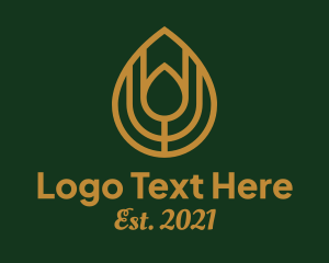 Gold - Gold Oil Extract logo design