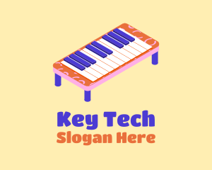 Toy Piano Keyboard logo design
