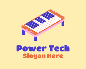 Toy Shop - Toy Piano Keyboard logo design